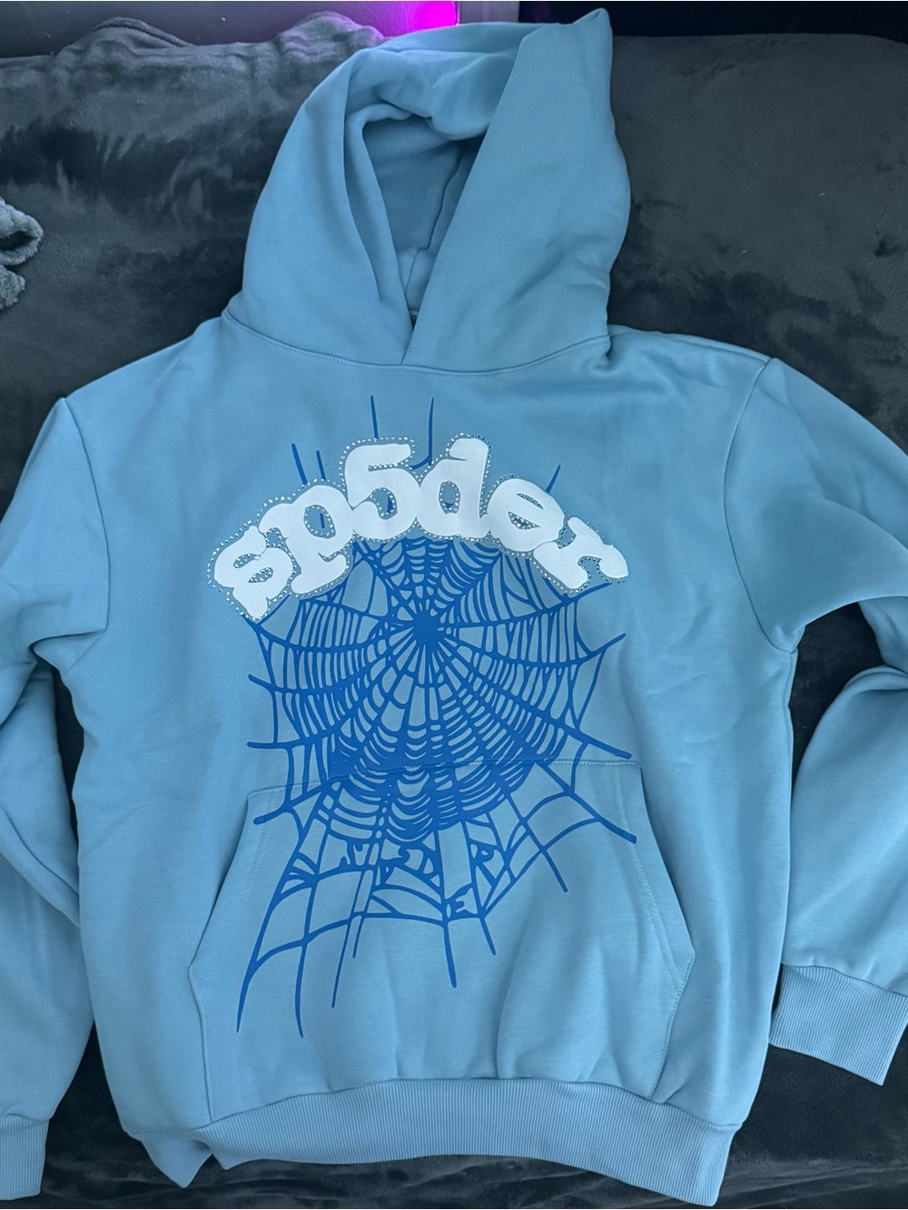 Light Blue spider hoodie
